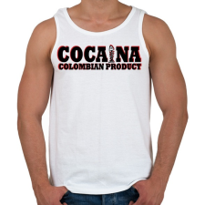 PRINTFASHION Kolumbiai Termék - Férfi atléta - Fehér atléta, trikó