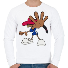 PRINTFASHION Kölyök nem dedós 5. - Férfi pulóver - Fehér férfi pulóver, kardigán