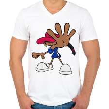 PRINTFASHION Kölyök nem dedós 5. - Férfi V-nyakú póló - Fehér férfi póló