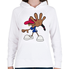 PRINTFASHION Kölyök nem dedós 5. - Női kapucnis pulóver - Fehér női pulóver, kardigán