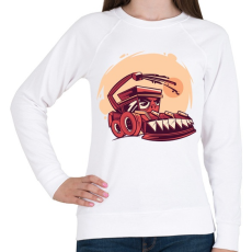 PRINTFASHION Kombájn - Női pulóver - Fehér