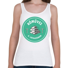 PRINTFASHION Kőműves a láthatáron - Női atléta - Fehér női trikó