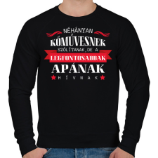 PRINTFASHION Kőműves apuka - Férfi pulóver - Fekete férfi pulóver, kardigán