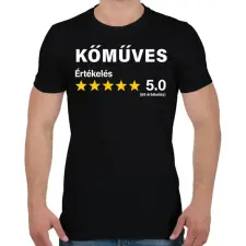 PRINTFASHION Kőműves Értékelés ***** 5.0 (69 értékelés) - Férfi póló - Fekete férfi póló