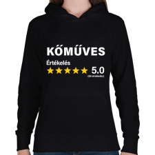 PRINTFASHION Kőműves Értékelés ***** 5.0 (69 értékelés) - Női kapucnis pulóver - Fekete női pulóver, kardigán