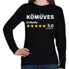 PRINTFASHION Kőműves Értékelés ***** 5.0 (69 értékelés) - Női pulóver - Fekete női pulóver, kardigán
