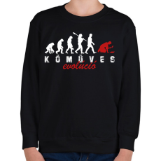 PRINTFASHION Kőműves evolúció - Gyerek pulóver - Fekete