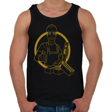 PRINTFASHION kőműves - Férfi atléta - Fekete atléta, trikó