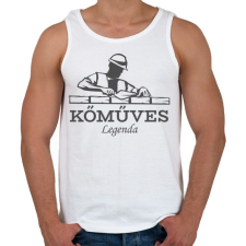 PRINTFASHION Kőműves legenda - Férfi atléta - Fehér atléta, trikó