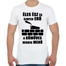 PRINTFASHION komuves meno - Férfi póló - Fehér férfi póló