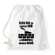 PRINTFASHION komuves meno - Sportzsák, Tornazsák - Fehér tornazsák