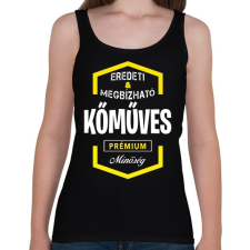 PRINTFASHION Kőműves prémium minőség - Női atléta - Fekete női trikó