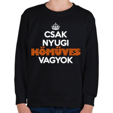 PRINTFASHION kőműves vagyok - Gyerek pulóver - Fekete