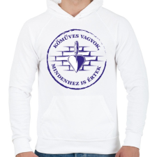 PRINTFASHION Kőműves vagyok, mindenhez IS értek - Férfi kapucnis pulóver - Fehér női pulóver, kardigán