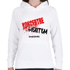 PRINTFASHION Koncertre mentem (majd jövök) - Női kapucnis pulóver - Fehér női pulóver, kardigán