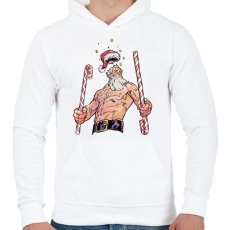 PRINTFASHION Kondi Miklós - Férfi kapucnis pulóver - Fehér