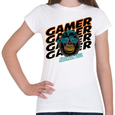 PRINTFASHION kong gamer - Női póló - Fehér