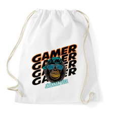PRINTFASHION kong gamer - Sportzsák, Tornazsák - Fehér tornazsák
