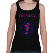PRINTFASHION Konpa (Kompa) táncos S0201-ForBlackOnly - Női atléta - Fekete női trikó