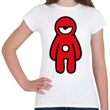 PRINTFASHION Kontraszt Küklopsz (piros) - Női póló - Fehér női póló