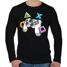 PRINTFASHION Kontroller - Férfi hosszú ujjú póló - Fekete férfi póló