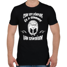 PRINTFASHION Könyv és süni - Férfi póló - Fekete