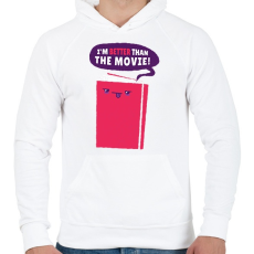 PRINTFASHION Könyv - Férfi kapucnis pulóver - Fehér