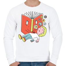 PRINTFASHION Könyv - Férfi pulóver - Fehér