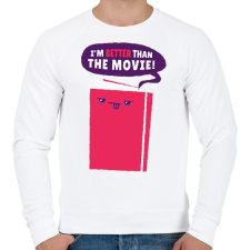 PRINTFASHION Könyv - Férfi pulóver - Fehér férfi pulóver, kardigán