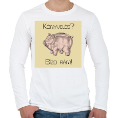 PRINTFASHION Könyvelés? Bízd rám! - Férfi hosszú ujjú póló - Fehér