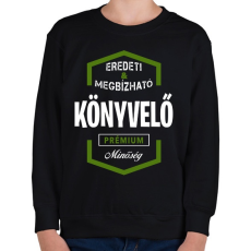 PRINTFASHION Könyvelő prémium minőség - Gyerek pulóver - Fekete