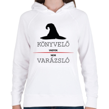PRINTFASHION Könyvelő vagyok, nem varázsló - Női kapucnis pulóver - Fehér női pulóver, kardigán