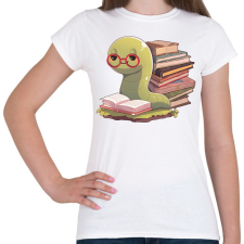 PRINTFASHION Könyvkukac - Női póló - Fehér női póló
