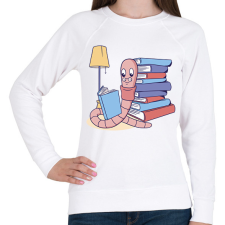 PRINTFASHION Könyvkukac - Női pulóver - Fehér női pulóver, kardigán