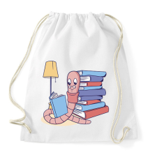 PRINTFASHION Könyvkukac - Sportzsák, Tornazsák - Fehér tornazsák