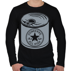 PRINTFASHION konzerv converse - Férfi hosszú ujjú póló - Fekete