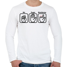 PRINTFASHION KoPapirKorfuresz - Férfi hosszú ujjú póló - Fehér férfi póló