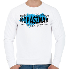 PRINTFASHION Kopasznak nézek ki? - Férfi pulóver - Fehér