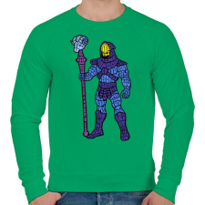 PRINTFASHION Koponya arc - Férfi pulóver - Zöld férfi pulóver, kardigán