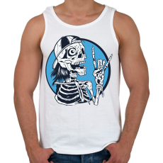 PRINTFASHION Koponya baseball sapkával - Férfi atléta - Fehér