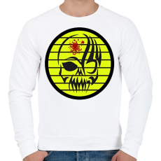 PRINTFASHION Koponya crew - Férfi pulóver - Fehér