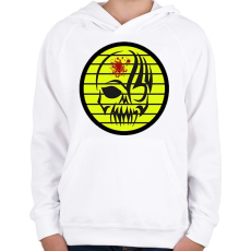 PRINTFASHION Koponya crew - Gyerek kapucnis pulóver - Fehér