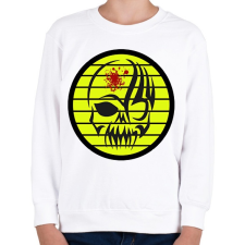 PRINTFASHION Koponya crew - Gyerek pulóver - Fehér gyerek pulóver, kardigán