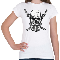 PRINTFASHION Koponya és kard - Női póló - Fehér