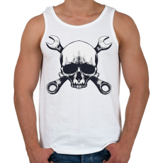 PRINTFASHION Koponya és szerszámok Skull tool - Férfi atléta - Fehér