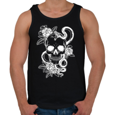 PRINTFASHION koponya - Férfi atléta - Fekete atléta, trikó