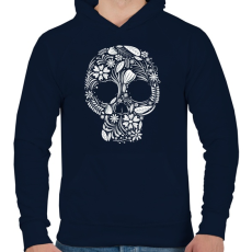 PRINTFASHION Koponya - Férfi kapucnis pulóver - Sötétkék