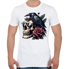 PRINTFASHION Koponya - Férfi póló - Fehér férfi póló