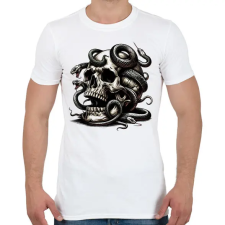 PRINTFASHION Koponya - Férfi póló - Fehér férfi póló