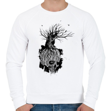 PRINTFASHION Koponya - Férfi pulóver - Fehér
